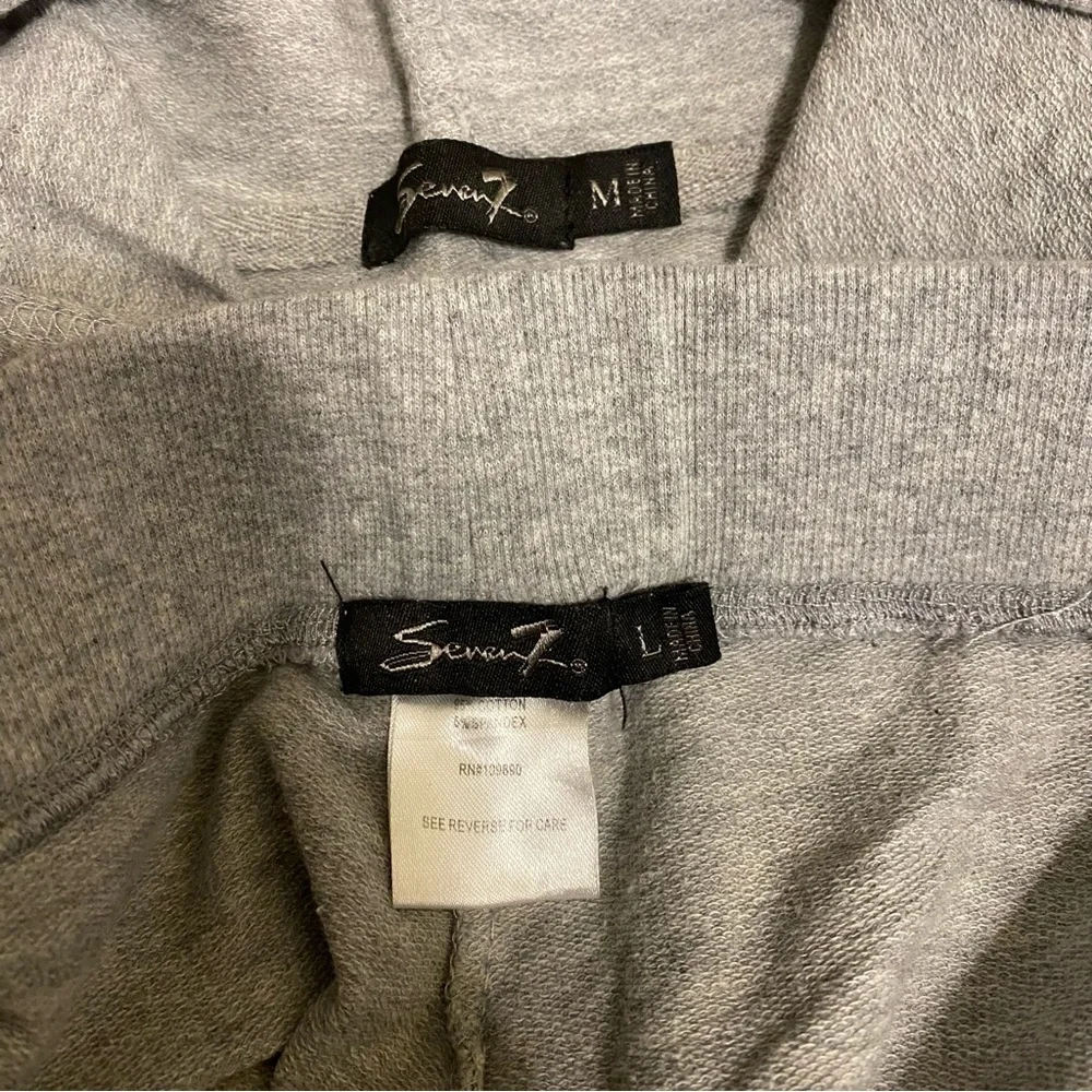 Seven7 Y2K Grey Jogger Set Size M/L bootcut pants & matching hoodie